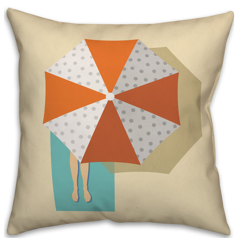 Coussin décoratif d'intérieur/d'extérieur, H 16 po x l 16 po, Polyester/ Bourre en polyester