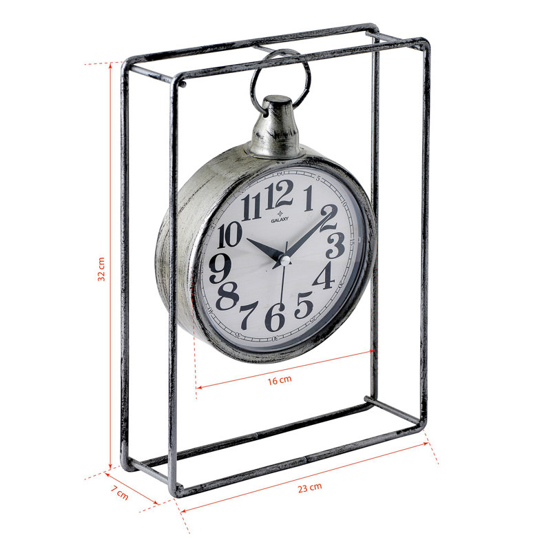 Horloge décorative, Gris