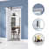 Assembled 84" H MDF Bi-Fold Barn Door with Hardware Kit, Covered with PVC Surface