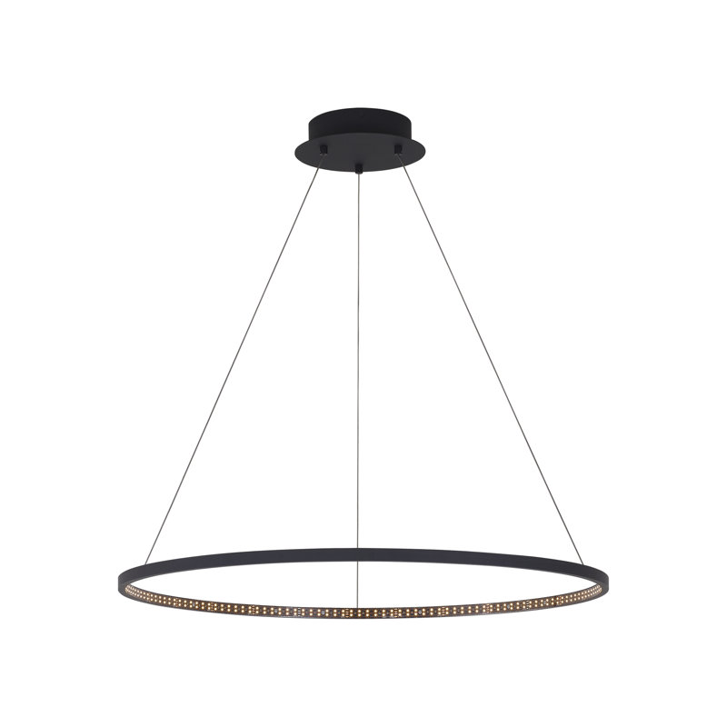 Vellavi 1 - Light LED Chandelier, Nightshade Black, 0.8" H x 24" W x 24" D