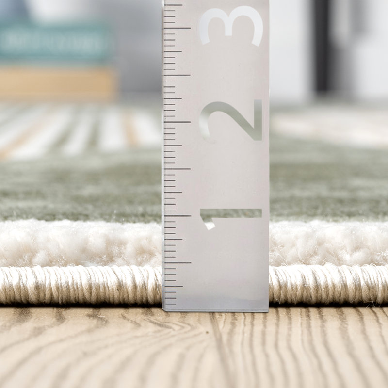 Tapis vert moyen Abani Rugs Meidinger, Rectangle 5 pi 3 po x 7 pi 6 po