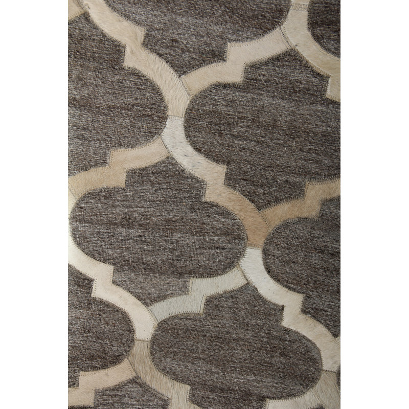 Berlin Cowhide Geometric Area Rug, Rectangle 12' x 15'