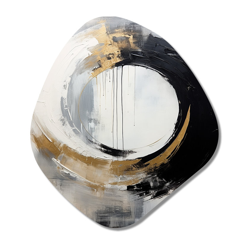 Leyland - Peinture abstraite nébuleuse asymétrique en métal, art mural, H 35 po x l 31 po