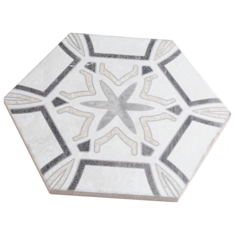Mazzo 9" x 10" Porcelain Patterned Wall & Floor Tile
