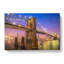 Brooklyn Bridge at Night in Abstract - Wrapped Canvas-55315252