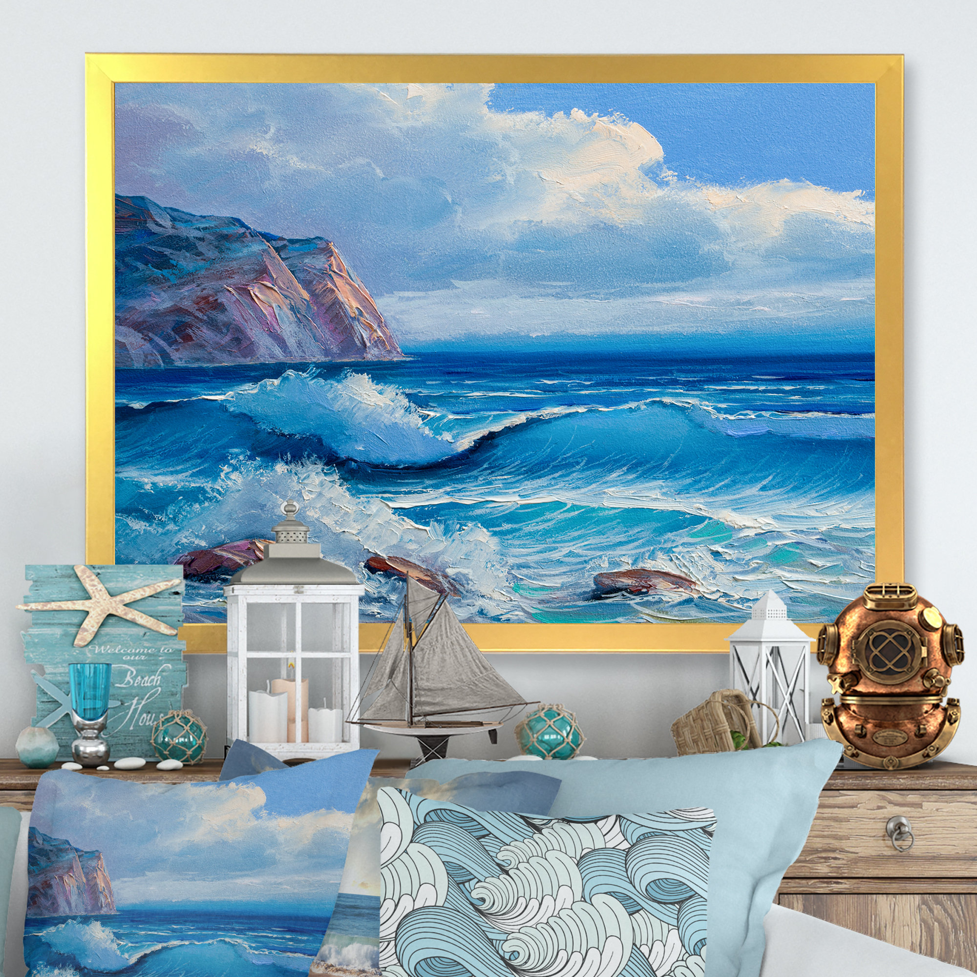 Oceanscape Wave Canvas Painting