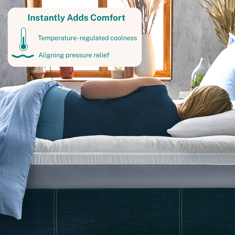 Queen Size Cooling Gel Memory Foam Mattress Topper