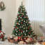 Arbre de Noël artificiel 6 pi, arbre de Noël avec 1000 pointes de branches, ouverture automatique, décoration des Fêtes avec base en acier pour bureau à domicile-1625463804-1625463802