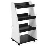 Salon Storage Trolley with Shelf and Wheels,Book Organizer