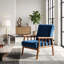 Fauteuil classique classique Mid-Century, bleu foncé-130219695