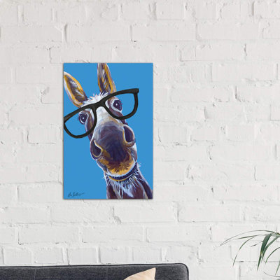 Donkey Snickers Glasses - Wrapped Canvas Painting