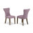 11 Piece Dinette Set Includes a Rectangle Dining Room Table with Removable Leaf and 10 Dahlia Linen Fabric Parson Dining Chairs, Distressed Jacobean-1295625913-1295625912