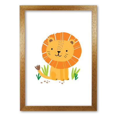 Children's Animals, Lion - Single Picture Frame Print