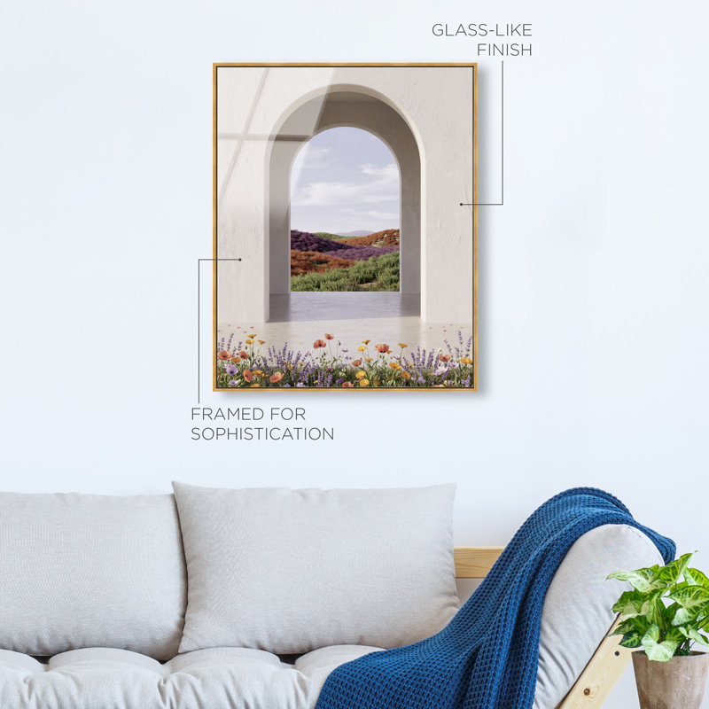 Window to Paradise High-Gloss Frameless Acrylic Glass Wall Art Landscape & Nature Print by Oliver Gal, Ready to Hang, 16 x 20