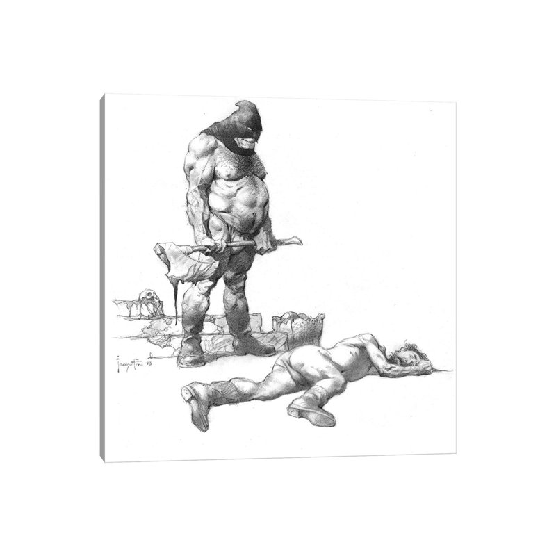 Executed by Frank Frazetta - Wrapped Canvas Print, 66.04 cm H x 66.04 cm W x 3.175 cm D
