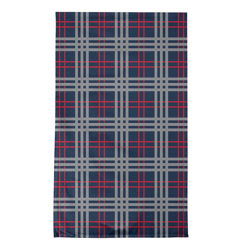 Plaid Tea Towel Kitchen Towel, Cotton Blend, Navy/Gray/Red