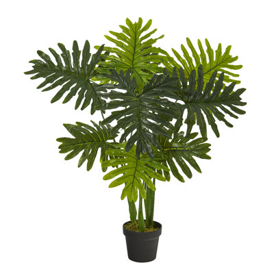 Faux Philodendron Plant in Nursery Pot