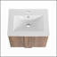 Ensemble de meuble-lavabo flottant 24 po avec lavabo, meuble-lavabo mural en ébène brun, portes à fermeture douce, ensemble de meuble-lavabo moderne peu encombrant