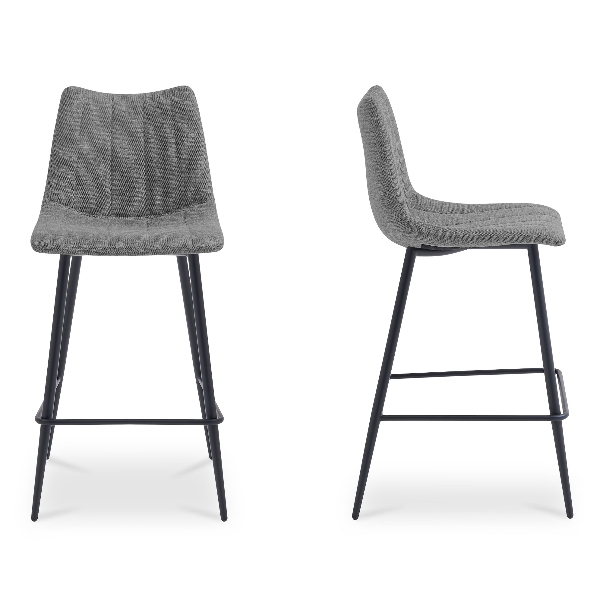 Finnigan Counter & Bar Stool, Dark Gray/Fabric, Bar Stool (30" Seat Height)