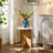 Tarin Acacia Wood And Marble Side Table