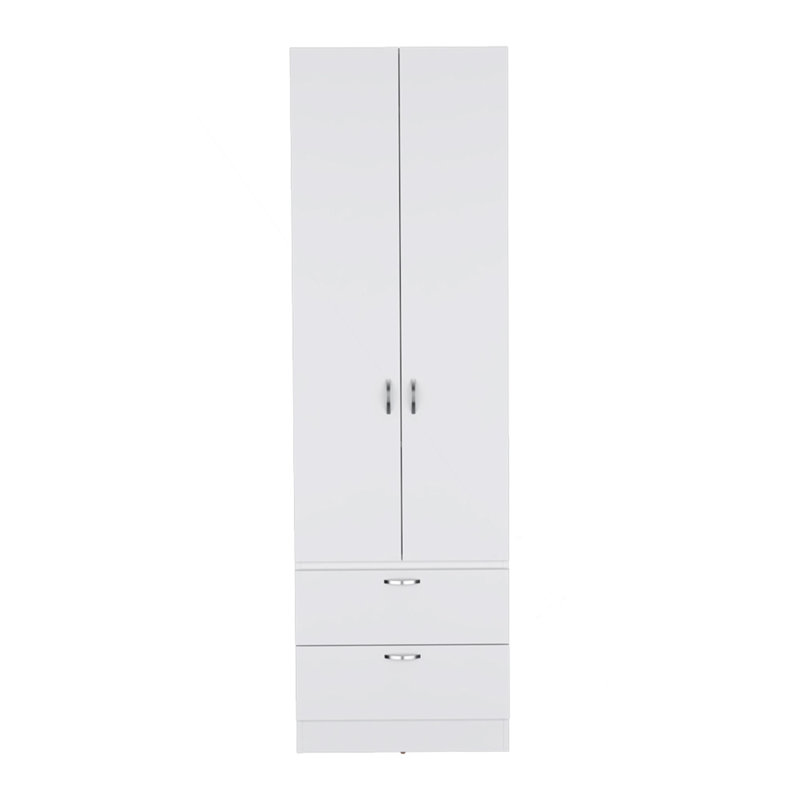 Armoire Marlton, chambre à coucher, blanc, Blanc