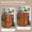 Table de bout étroite en bois massif 10,8 po - table de chevet mince à 2 tiroirs entièrement assemblée, table d'appoint rétro en noyer pour petits espaces, salon et chambre à coucher