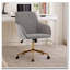 Fauteuil de bureau ergonomique pivotant avec mousse à mémoire de forme et base dorée-897973551
