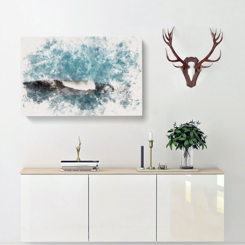 Wave Curl - Wrapped Canvas Print, 35cm H x 50cm W x 3cm D