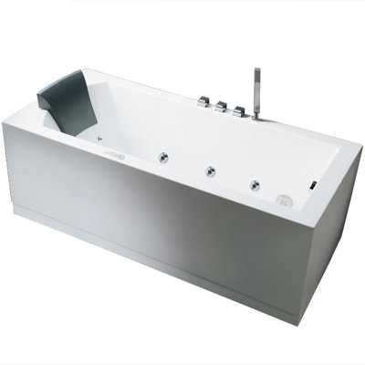 59'' x 31.5'' Whirlpool Bathtub with Faucet