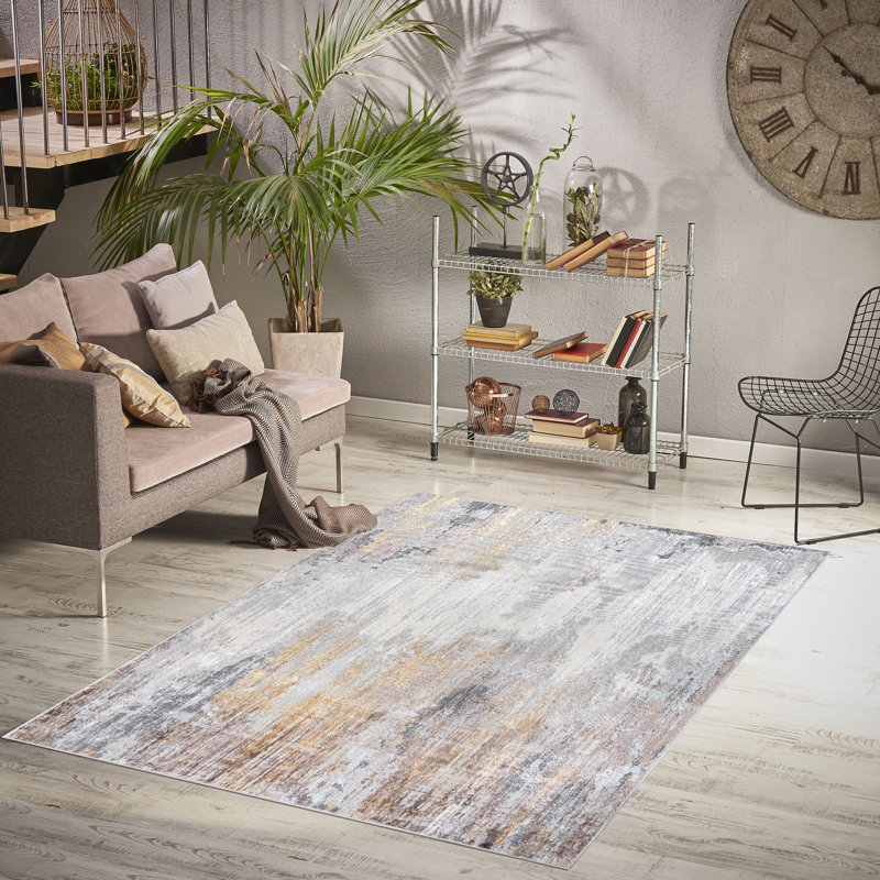Tapis transitionnel abstrait MDA Rugs Collection Reginald, Rectangle 7 pi 1 po x 10 pi