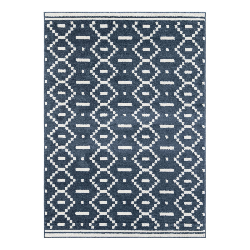 Latitude Run® Begna Nikolis Rug Blue, Rectangle 5'1" x 7'1"