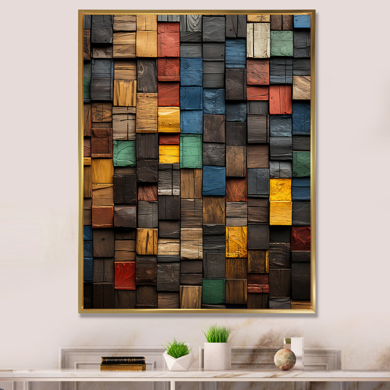 «Imminent Revivification Retro Composition», reproduction sur toile encadrée, H 40 po x l 30 po x P 1,5 po