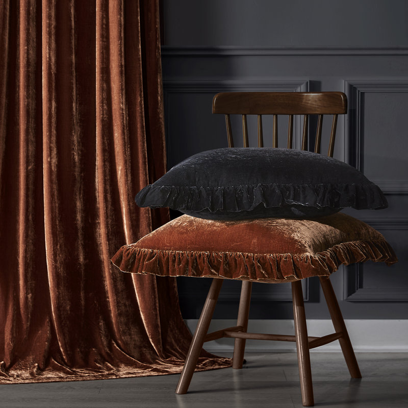 Rideau simple 48 x 108 po Stella, Cuivre brun