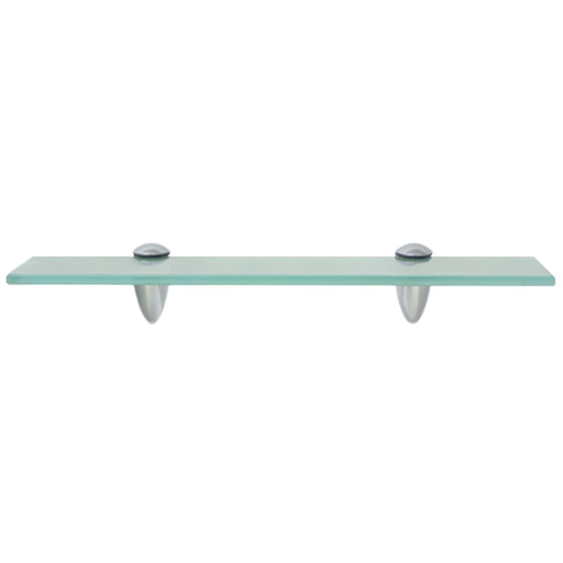 Glass Floating Shelf, Clear, 0.8cm H x 40cm W x 20cm D