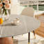 5/7 pièces Mid-Century en pierre frittée ronde avec chaises de cuisine robustes Irony pour 4/6-404519782-404519780-404519785