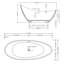 Baignoire autoportante sur pied 74 po-125490353