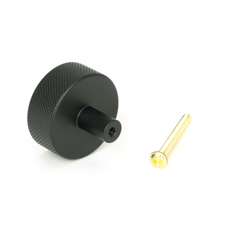 Round Knob, 4 cm, Matt Black