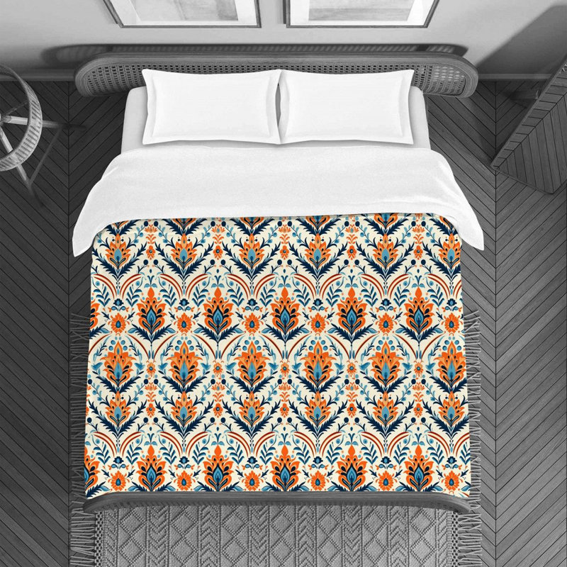 Polyester Floral Duvet Cover, Queen Duvet Cover