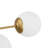 8 - Light Staggered White Glass Globe Modern Linear Semi Flush Mount