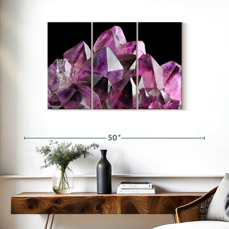 Alvord mauve améthyste quartz, H 24 po x l 38 po