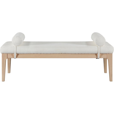 Priscilla Linen Textured Fabric Bench