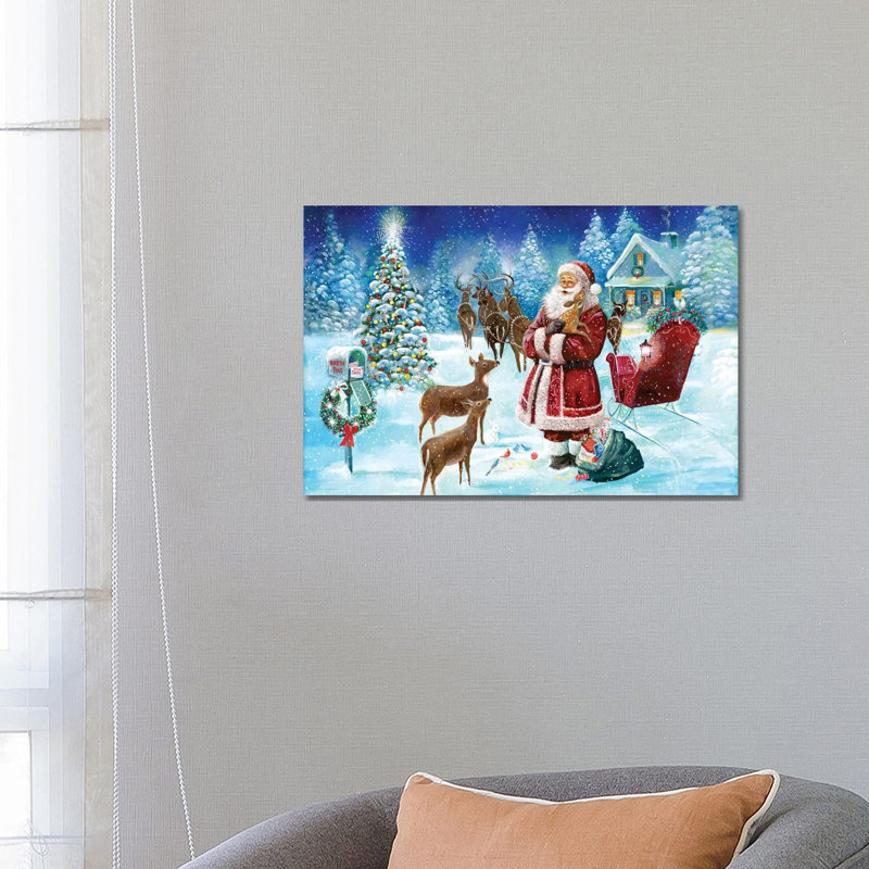 North Pole by Ruane Manning - Painting Print, 18" H x 26" W x 1.5" D, Wrapped Canvas, No Matte