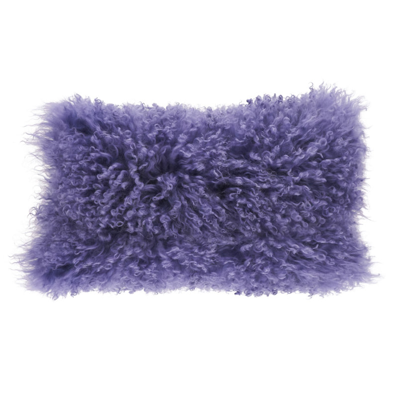 Iyana Wool Throw Pillow, Ultra Violet, 12"H x 20"W