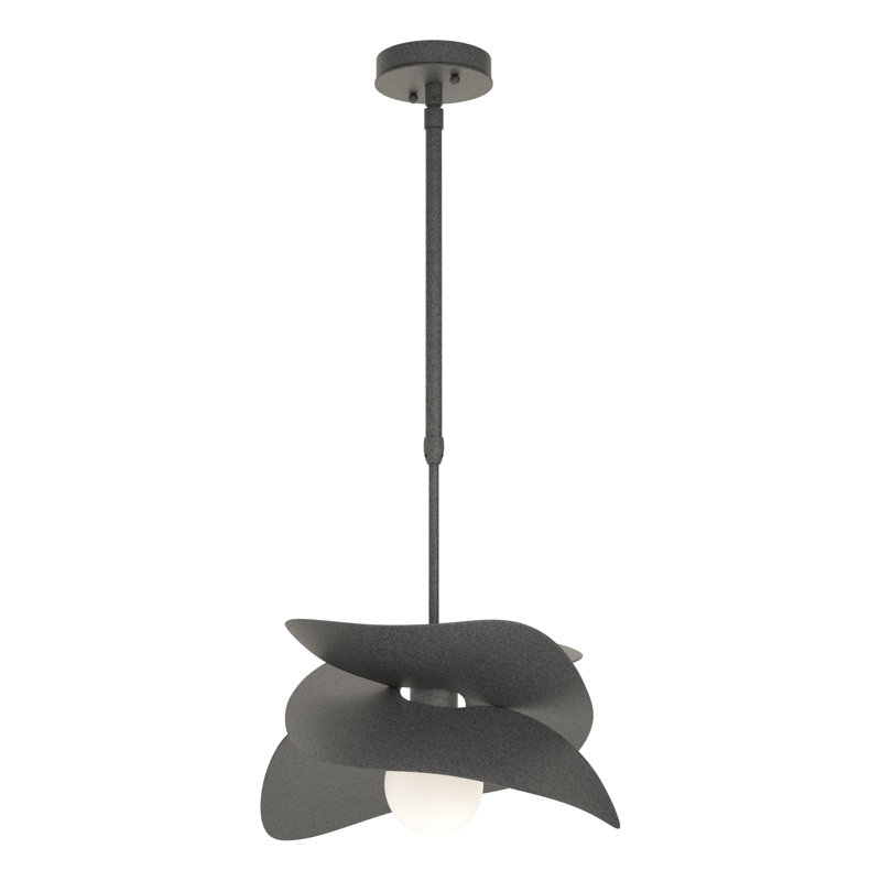 Hibiscus 1 - Bulb 12.9" H Outdoor Pendant, Coastal Black, Multiple: 15.5" - 45.5"