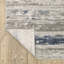 Tapis bleu et gris à rayures abstraites tissé à la machine-2021717800