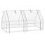 Mini serre portative portative 6 pi x 3 pi extérieure blanche avec structure en PE à deux couches et structure en acier robuste