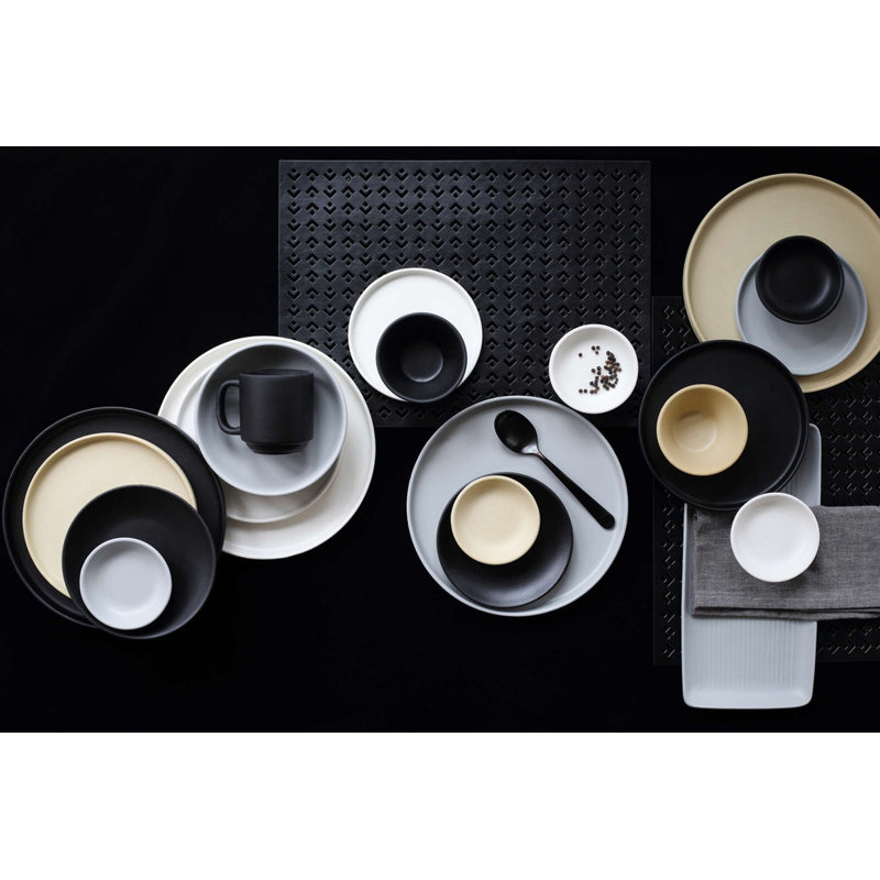 Plateau en porcelaine Tuxton, Noir, H 1 po x l 10,88 po x P 5 po