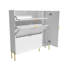 Armoire de rangement en MDF pour chaussures avec tiroirs et tablettes rabattables (blanc), rangement pour chaussures-1577390930