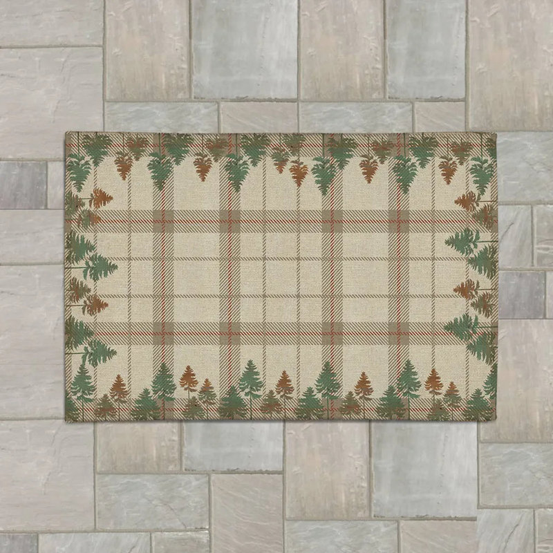Tapis intérieur / extérieur rectangulaire Rectangle Trail Lodge, Rectangle 5 pi x 7 pi
