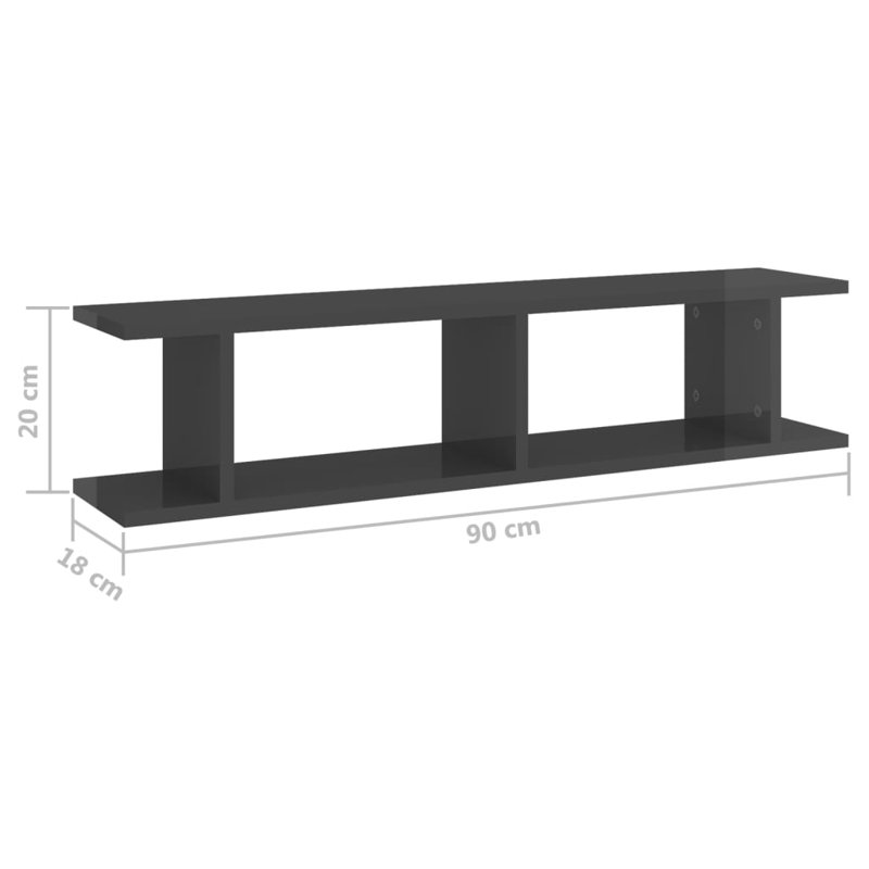 Gladine 4 Piece Accent Shelf, Grey